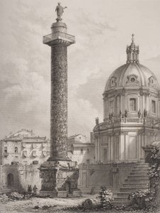 Trajanssäule, Rom, graviert von A. Willmore